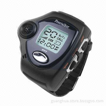 Children's Walkie Talkie, Backlight LCD Screen, Wristwatch Style, with Adjustable Band
